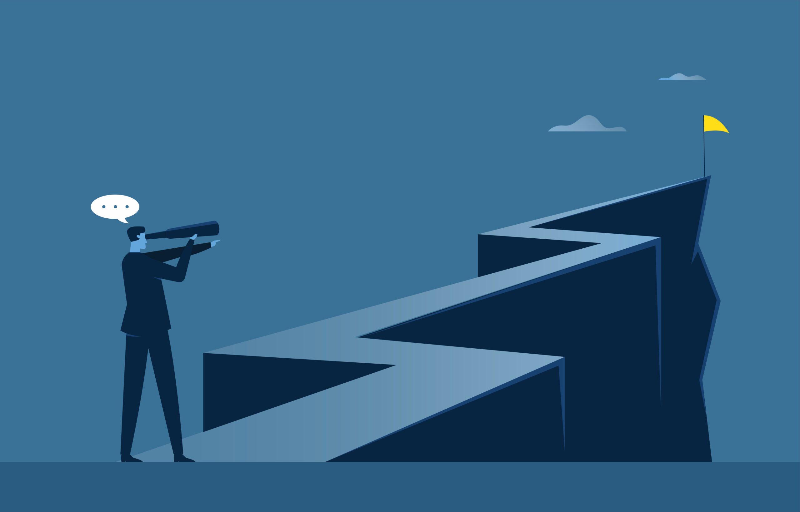 Home businessmen run their business with a visionary vision to work t